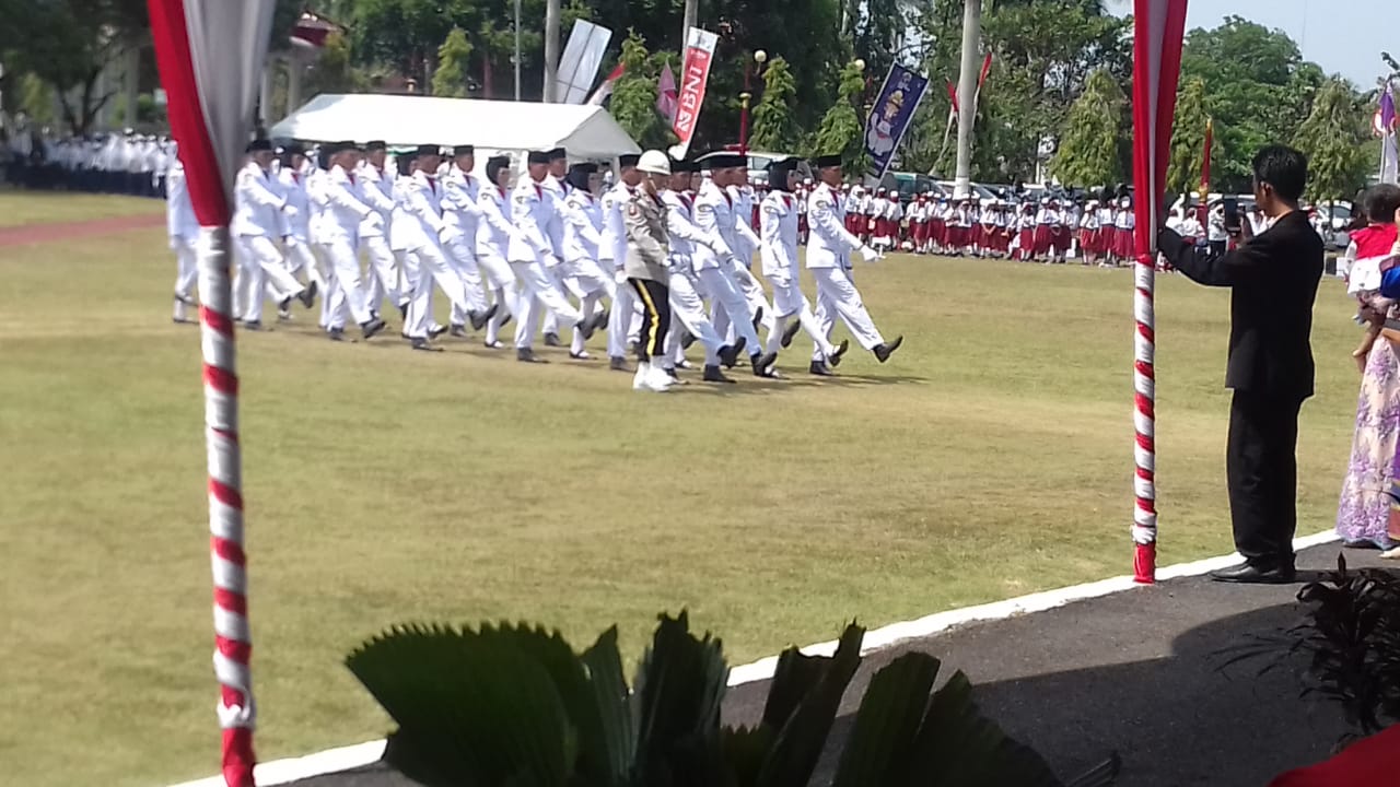b2 Upacara Peringatan HUT ke-73 RI di Kabupaten OKI Berlangsung Khidmat