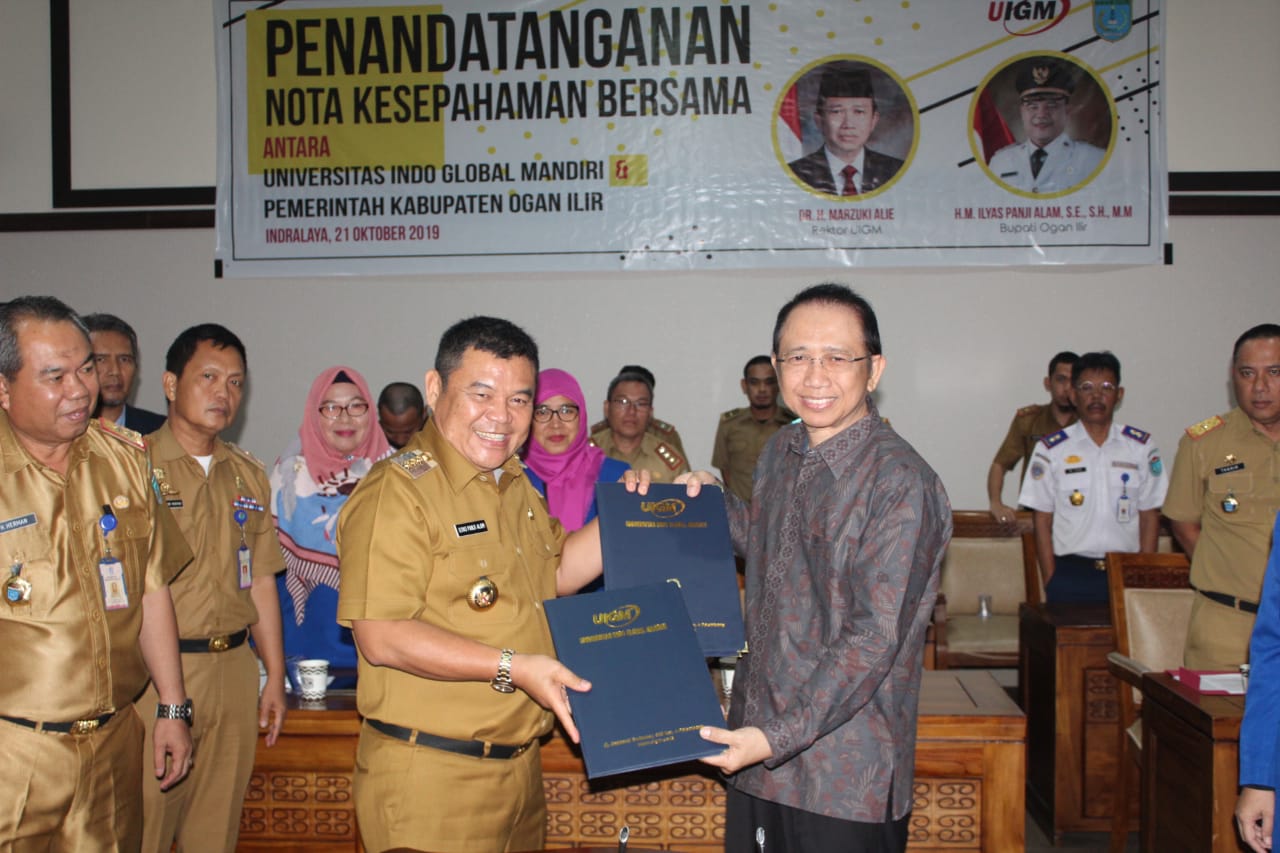 a1-22 Tingkatkan SDM, Pemkab OI – UIGM Teken MOU