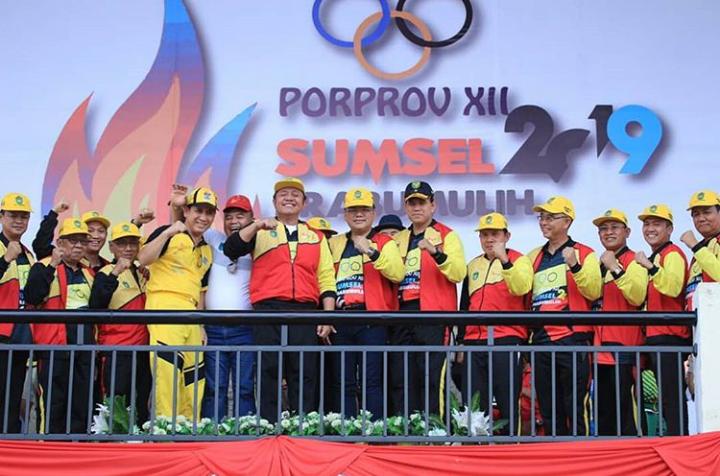 a1-3 Hadiri Porprov XVI, Bupati OI H.M. Ilyas Panji Alam Semangati Atlet