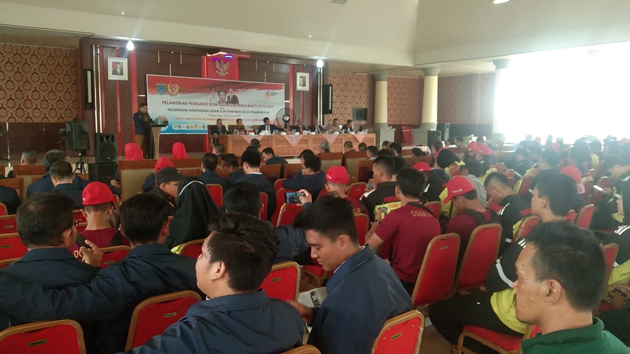 a2-4 Bupati OI Resmi Lantik Pengurus KONI OI, dan Lepas Ratusan Atlet Porprov XII