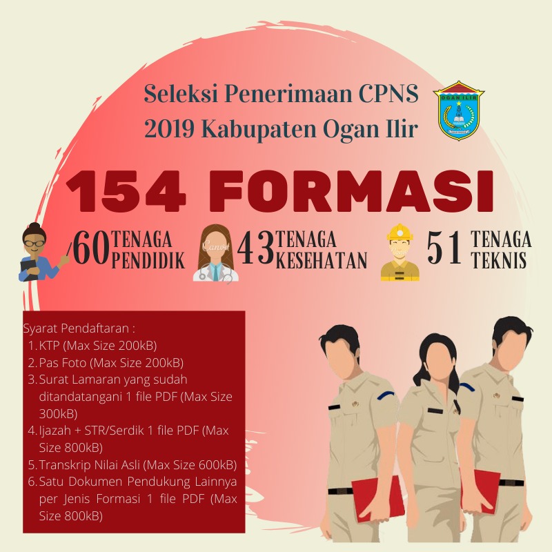 a3-3 Seleksi CPNS 2019, Pemerintah Kabupaten Ogan Ilir Buka 154 Formasi