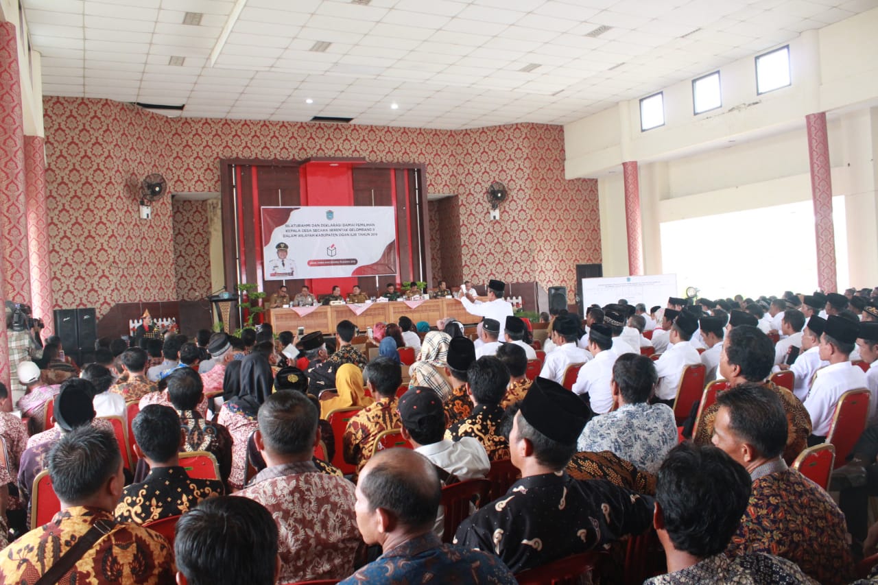 d2-1 Deklarasi Damai Pilkades Serentak, Bupati OI: Harus Siap Menang atau Kalah