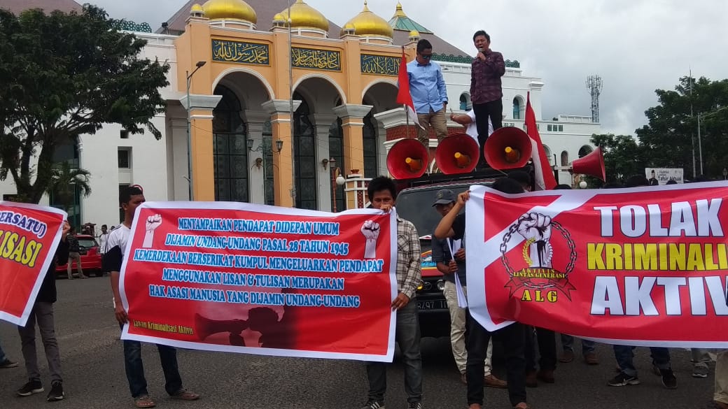 E3 Diduga Dikriminalisasi, Aktivis Gelar Aksi dan Laporkan ke Kapolda