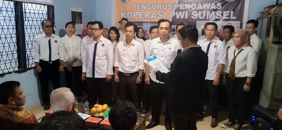 a1-8 Dilantik, Ketua PWI Sumsel: Pengurus Koperasi PWI Harus Profesional