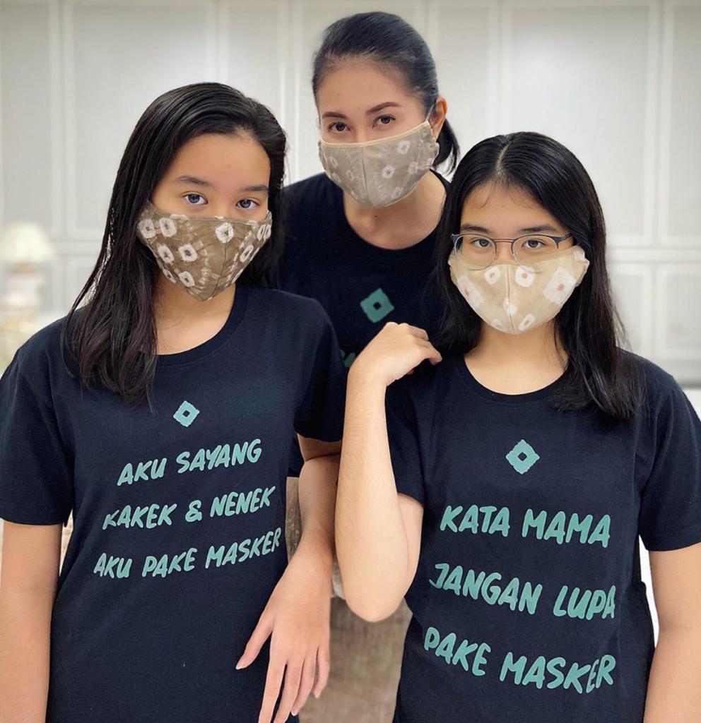A5-4 Bareng Aletta Atalie, Thia Yufada Ingatkan Anak-anak di Muba Pakai Masker