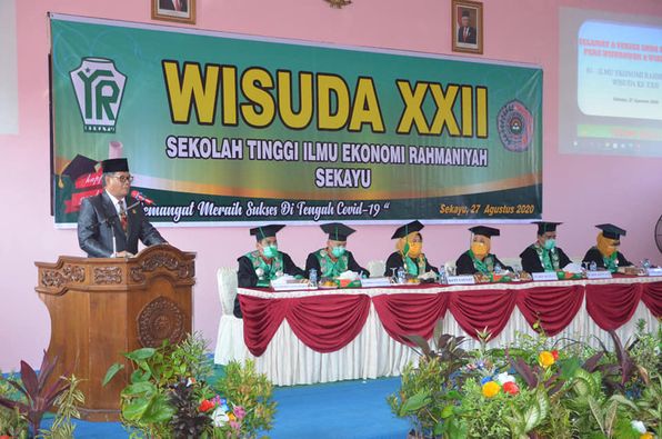 A8 Terapkan Protokes, 98 Mahasiswa STIE Rahmaniyah Sekayu Diwisuda