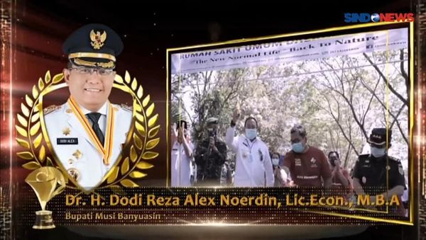 B3-3 Bupati Muba Dodi Reza Raih Penghargaan Kepala Daerah Inovatif 2020