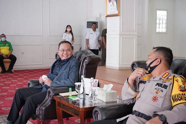 T2 Pemkab Muba Perkuat Hubungan Dengan Satuan Brimob Polda Sumsel