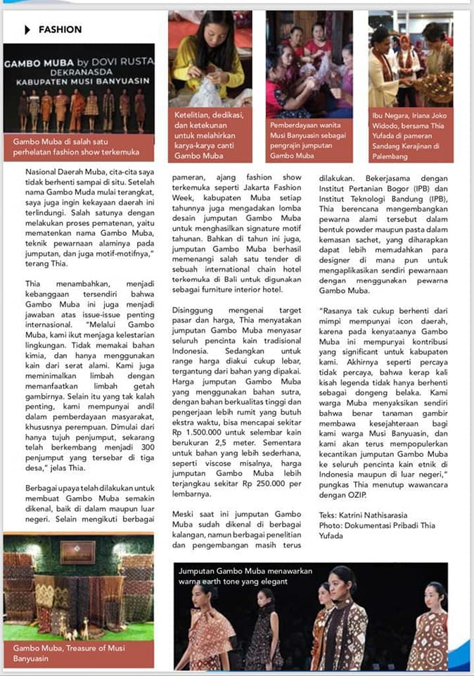 A3-15 Pesona Gambo Muba Jadi Sampul Majalah Internasional di Australia