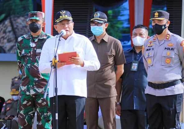 E1-5 Bupati DRA Pimpin Apel Ops Ketupat Musi