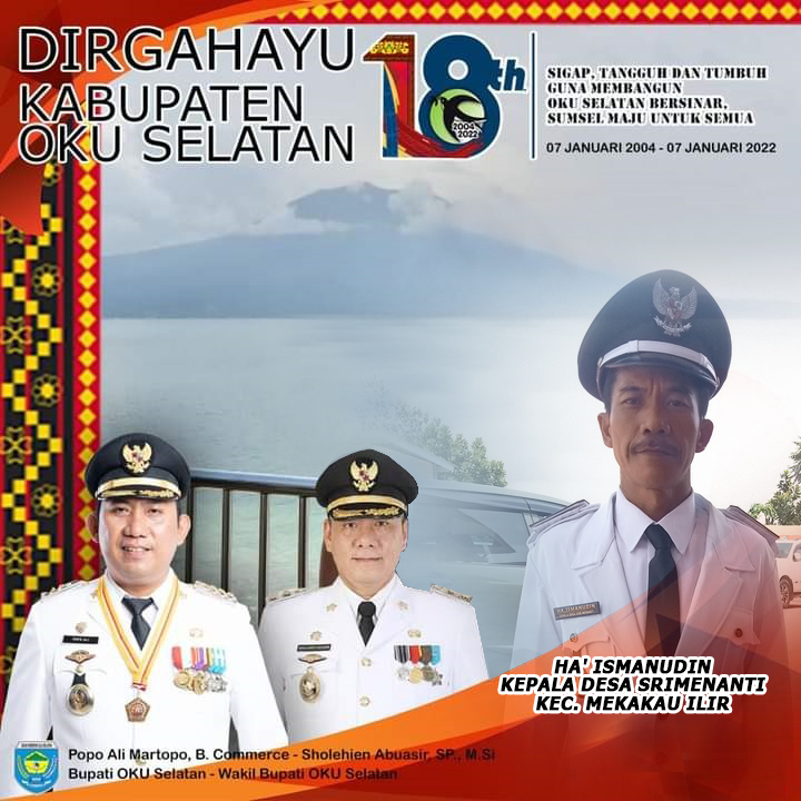 UCAPAN-OK1-OKU-SELATAN- Ucapan HUT ke-18 Kabupaten OKU Selatan