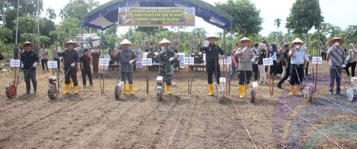 IMG-20220605-WA0020 Dukung Ketahanan Pangan, Bupati OKU Selatan Bersama FORKOPIMDA Tanam Jagung