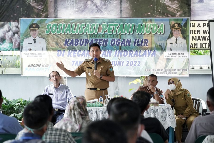 f1 Bupati Ogan Ilir, Panca Wijaya Akbar, SH Hadiri dan Buka Sosialisasi dan Penjaringan Petani Muda
