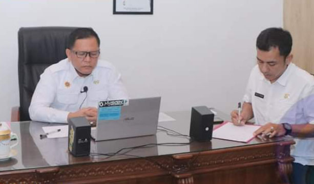 A1 Asisten I Setda OKU Selatan Ikuti Rapat Pembahasan Rencana Pelaksanaan Uji Kompetensi Assessment Pejabat Pimpinan Tinggi Pratama dengan Mabes POLRI