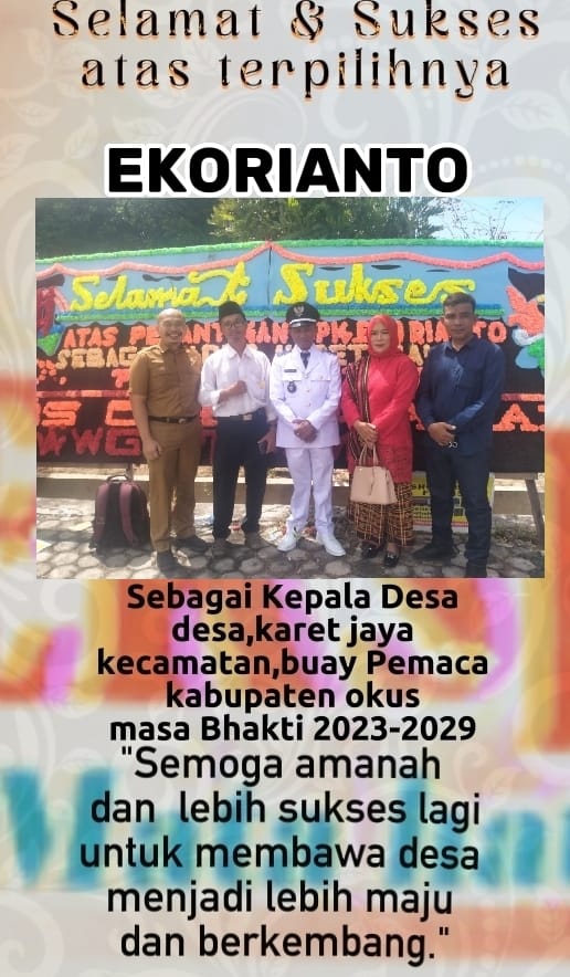 A1-15 Dilantik, Kades Karet jaya Dibanjiri Ucapan