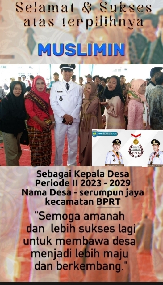 a5-7 Diambil Sumpah, Kades Serumpun Jaya, Muslimin, Siap Jalankan Amanah