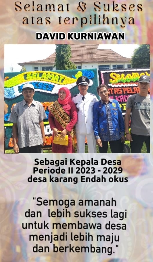 b5-1 Terpilih Lagi, Kades David Kurniawan: Bersinergi Bangun Desa Karang Endah