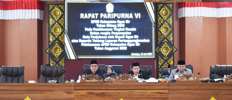a1-4 DPRD Kabupaten Ogan Ilir Gelar Paripurna VI Tahun Sidang 2023