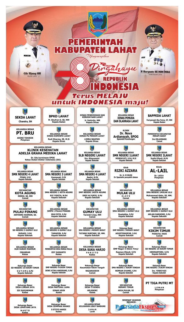 UCAPAN-HUT-RI-KE-78-585x1024 Ucapan HUT ke-78 RI, Pemkab LAHAT