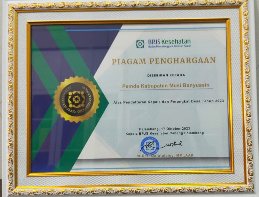 IMG-20231018-WA0007-1024x777 Perangkat Desa Difasilitasi Naik Kelas, Pemkab Muba Diganjar Penghargaan dari BPJS