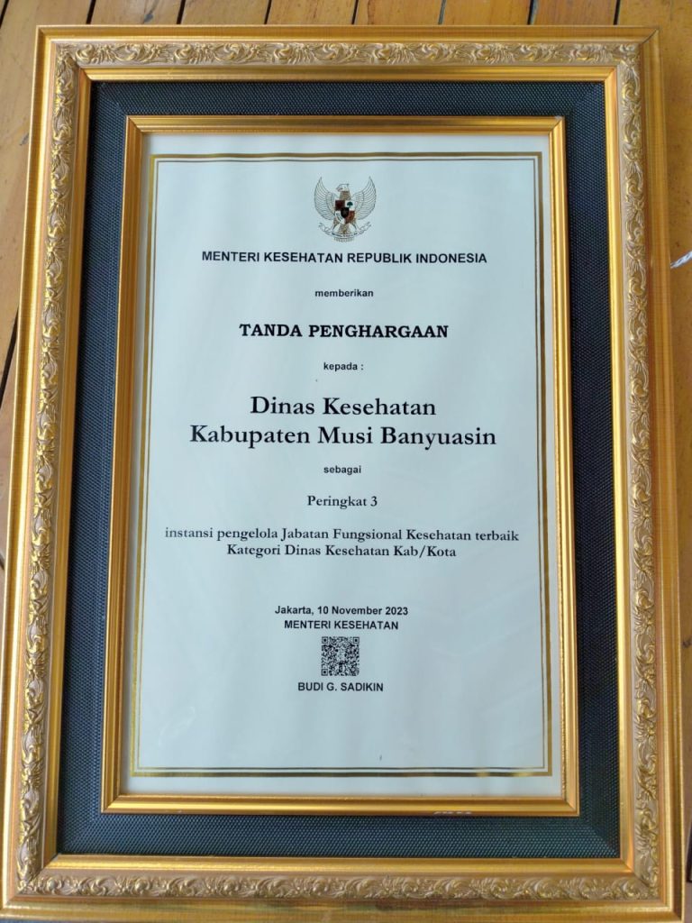 IMG-20231111-WA0045-768x1024 Dinkes Muba Raih Peringkat III JFK Awards Tingkat Nasional 2023