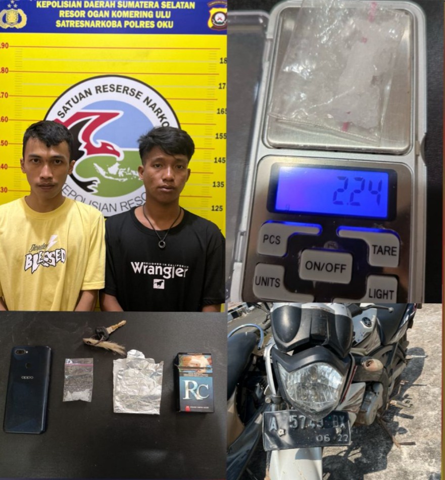 a2-3 Diduga Bandar Narkoba, 2 Pemuda Tak Berkutik Diciduk Resnarkoba Polres OKU