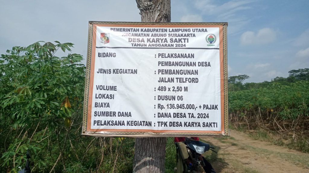 C1-1024x576 Wujudkan Ketahanan Pangan, Desa Karya Sakti Bangun Jalan dan Gorong-gorong