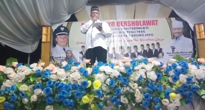 c2-2 Pemerintah Desa Abung Jayo Gelar Shalawat Akbar dan Wayang Kulit