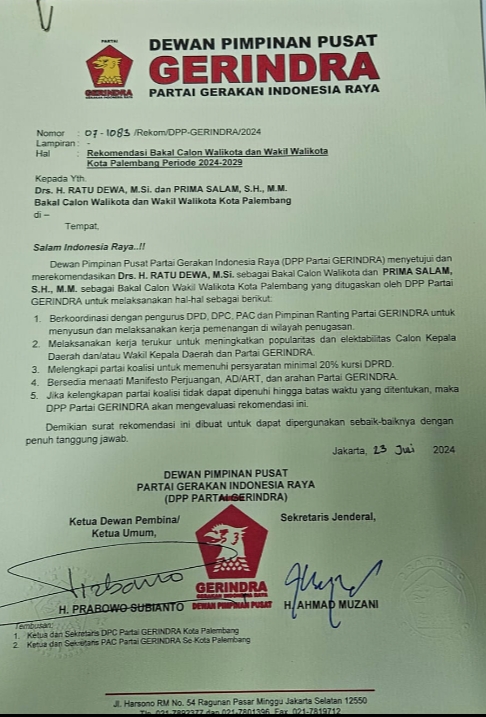 eddac6643afbaea4effc3774808dae63 Beredar Rekomendasi Partai Gerindra, Ratu Dewa: Siap Kanceku